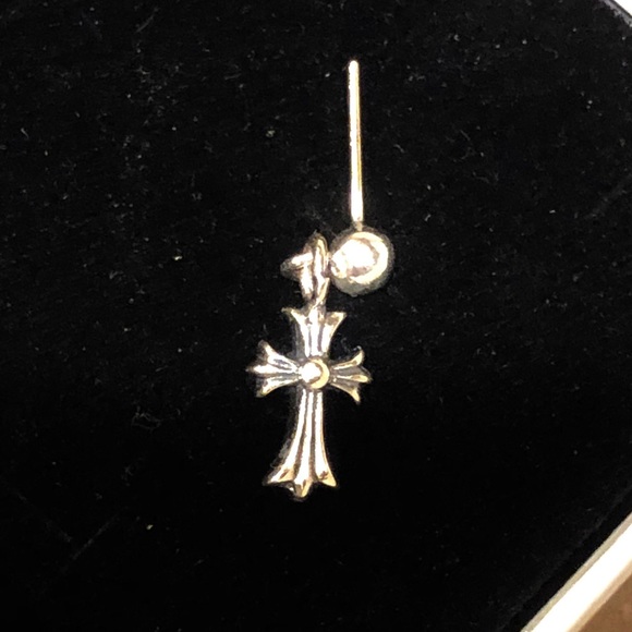 Chrome Hearts tiny E cross earring with ru… - Picture 3 of 3
